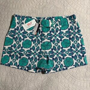 Vineyard Vines sand dollar and shell tile printed short Aquinnah Aqua